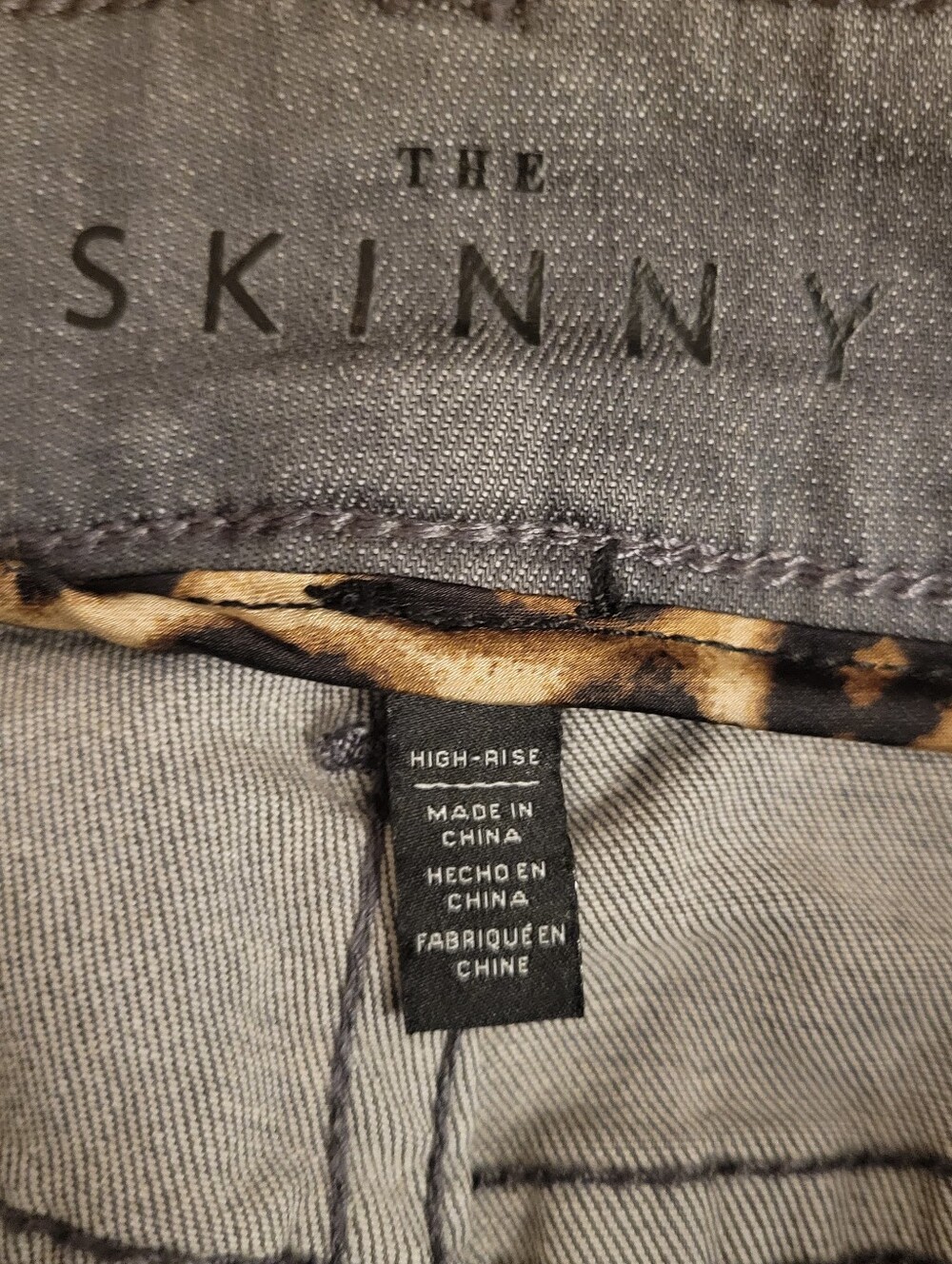 NWT WHBM Gray The Skinny Denim Jeans Size 4 - Picture 5 of 6